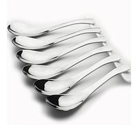 AOOSY cucchiai in acciaio inossidabile, cucchiai da minestra Set di 6, cucchiai da dessert da tavola 5,91 pollici Cucchiaio da tavola in argento