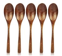 AOOSY Cucchiaio di Legno, Set di Cucchiai da Tavolo in Legno Eco-Friendly, Stile Giapponese-Coreano da 7,8 Pollici (5 Pezzi)