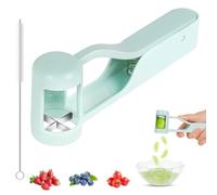 AOOTE Affettatrice per Uva, Affettatrice per Uva per Frutta per Bambini, Strumento per Tagliare Un Quarto Di Frutta e Verdura, per Uva, Ciliegia, Pomodoro, Fragola, Decorazione Torte, Azzurro