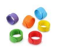 AOOTE Braccialetto schiaffo, 6 braccialetti colorati a schiaffo, braccialetti in silicone testurizzato, braccialetti schiaffi, braccialetti fidget per calmare bambini, sollievo dallo stress per adulti