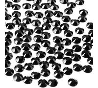 AOOTE Flatback Cristallo Strass, 3000 pezzi Cristallo Hotfix Strass, 5mm Perline Semicircolari in Resina, Cristalli Decorativi Dispersione per Tazze, Nail, Art, Scarpe, Biglietti Regalo, Nero