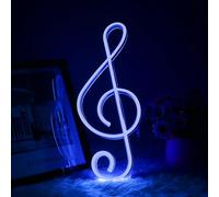 AOOTE Insegna al Neon LED, Targa al neon con nota musicale, Luce a LED Alimentata a Batteria/USB, LED Insegna con Luce al Neon, Kids Room Party Festive Decor Luci al Neon