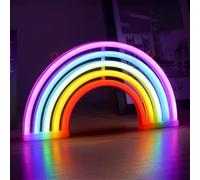 AOOTE Neon Led Arcobaleno Night Light - Nuvole con Alimentazione a Batteria o USB - Insegna per Kids Room Party Festive Decor