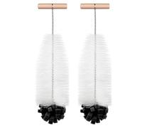 AOOTE Spazzole per Bottiglie, 2 Pezzi Scovolino per Borracce da 33cm, Spazzola Bottiglie In Nylon, con Spugna Morbida e Manico In Legno, per Pulire Senza Graffi Bottiglia In Vetro Sodastream, Nero