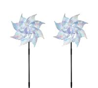 AOOTUERL 2 Pezzi Repellente per Uccelli e Piccioni, Mulino a Vento Riflettente per Il Controllo Degli Uccelli Decorazione del Giardino to Protect Giardino, House, Fattoria, Frutteto