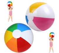 AOOTUERL Palloni da Spiaggia Gonfiabili, 2 Pezzi Palline per Piscina Bambini, 40cm Palloni Gonfiabili Giganti, Piscina e Gioco Estivo, Palla Gonfiabile Gigante per Feste, Attività all'Aperto