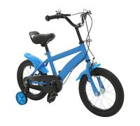 AOOUNGM Bicicletta per bambini da 14 pollici, con ruote da allenamento e parafango, regolabile in altezza, bilanciamento e pedale, bicicletta di apprendimento a partire dai 3 anni, blu