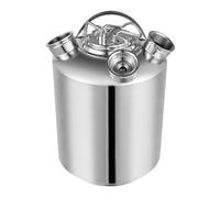 AOOUNGM Botte per la pulizia della birra, 10 l, in acciaio inox, contenitore per la pulizia con coperchio a 3 teste, botte di pulizia per impianti di spillatura, set di pulizia