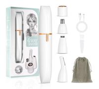 AOOWU 4 in 1 Rasoio Elettrico Donna, Rasoio Intimo Donna, Indolore Rasoio Parti Intime, Ricaricabile Portatile Depilazione Intima donna, Rasoio Viso per Corpo, Gambe, Peli Pubici e Viso