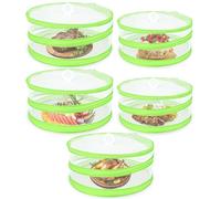 AOOWU 5 Pezzi Coperture Antimosche Pop-up, Coprivivande a Rete Pieghevole, Copri Cibo da Mosche Riutilizzabili, Anti Insetti Copri Alimenti per Cibo, Frutta, Barbecue, l'Esterno