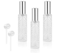 AOOWU Atomizzatore di Profumo, 3 Pezzi 12ml Portaprofumo da Viaggio, Ricaricabile Vetro Nebulizzatore Profumo, Mini bottiglia spray portatile, per Viaggiare, Festa, Vita Quotidiana