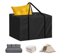 AOOWU Borsa per Cuscini da Giardino, 210D Tessuto Oxford Borsa Portaoggetti da Giardino con Maniglia, Impermeabile, Anti UV, per Cuscini, Albero di Natale (80 x 80 x 60 CM)