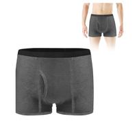 AOOWU Boxer per Incontinenza da Uomo, Mutande Uomo per Incontinenza in Cotone Lavabile Riutilizzabile, Slip per Incontinenza Maschile con Tampone Assorbente Capacità Urina 300ML