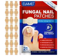 AOOWU Cerotti per la Riparazione Delle Unghie, 21 Pezzi Toppe Fungine per Unghie, Funghi Unghie Piedi, Trattamento Antifungino per Unghie, per Riparare Unghie Spaccate, Rafforzare le Unghie