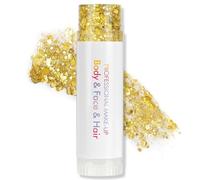 AOOWU Gel Glitter per Viso e Corpo, Body Glitter Gel, Trucco per Carnevale, Chunky Glitter Decorazione per Musica, Festival, in Maschera, 15g(Oro)