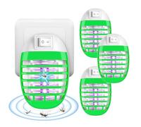 AOOWU Lampada Antizanzare Elettrica, 4 Pack Zanzariera Elettrica con Luce UV, Insetticida Lampade Zanzariere per Casa Giardino Interno Esterno Cucina Soggiorno, per Insetti Zanzare, Mosca, Falene