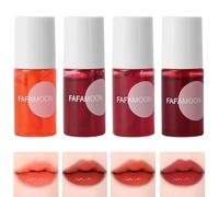 AOOWU Lip Tint Stain Set, 4PCS Tint Korean, Lip & Cheek Tint, Waterproof Aqua, Risultato Immediato, Non-sticky & Long Lasting, 7.1ml