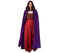 AOOWU Mantello con Cappuccio Viola in Velluto - Lungo Mantello Halloween, da Vampiro Adulto, Travestimento da Prete e Mago, 150cm
