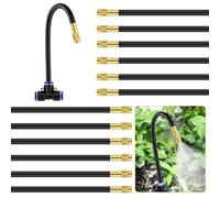 AOOWU Nebulizzatori Irrigazione, 12pezzi 8mm Ugello Nebulizzatore,Regolabile Ottone Ugello Nebulizzatore, regolazione universale, Adatto per di Irrigazione per Irrigazione per Giardino con Terrazza