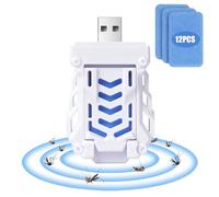 AOOWU Portatile Repellente per Insetti, 12 Pezzi Piastrine Antizanzare, USB Mosquito Killer Repeller, Elettrico per zanzare Sicurezza, Summer Sleep Repellente Fa Un'escursione All'aperto All'aperto