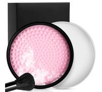 AOOWU Sapone Pennelli per la Pulizia, Pulizia Pennelli Trucco, Detergente Pennelli con Sapone Solido e Tampone di Pulizia, Rimuove Il Colore Delle Ombre dai Pennelli