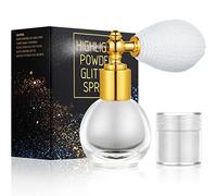 AOOWU Spray glitterato illuminante, polvere scintillante per corpo e capelli