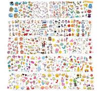 AOOWU Tatuaggi per Bambini, 500+Tatuaggi Temporanei Stickers, Adesivi Tatuaggi Set Temporanei de Unicorno Dinosauro Sirena Animali, Accessorio per Regali Fine Festa, Gadget Compleanno Bambini