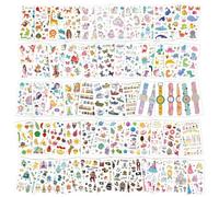 AOOWU Tatuaggi per Bambini, 500+Tatuaggi Temporanei Stickers, Adesivi Tatuaggi Set Temporanei de Unicorno Dinosauro Sirena Animali, Accessorio per Regali Fine Festa, Gadget Compleanno Bambini