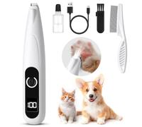 AOOWU Tosatrice per Cani, Tagliacapelli Ricaricabile per Cani con Display, Tosatrice a Basso Rumore con Pettine e Luce Led, per Tagliare i peli del Cane Intorno a Zampe, Occhi, Orecchie, Viso