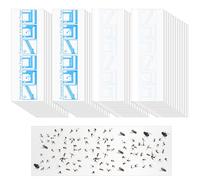 AOOWU Trappola per Mosche Finestra, 48 Pezzi Trasparenti Trappola a Colla, Trappola a Colla Non Tossica e Inodore per Catturare Mosche Tarme Zanzare e Insetti, per Soggiorno, Cucina, Camera da Letto