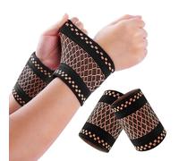 AOOWU Tutore Polso, 2 pezzi Elastica Fascia da Polso, Supporto per Polso a Compressione Tutore Tunnel Carpale per Sport, Tendinite, Frattura e Distorsione del Polso, Lavoro, Unisex（M）