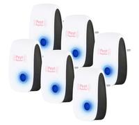 AOOWU Ultrasuoni per Topi 6 Pack, Antizanzare Ultrasuoni Silenzioso, Repellente Ultrasuoni per Uso Interno Ed Esterno Anti Topi, Formiche, Insetti, Ratti, Scarafaggi, Mosche,e Altri Roditori