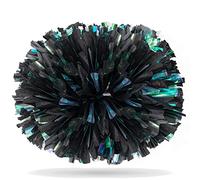 AOPANDA Pompons Cheerleading, 2 Pezzi Cheer Pom Poms per Bambini, con Manico per Bacchetta per Lo Spirito di Squadra, Sport, Danza Cheer Bambini Adulti (Rosa, Blu, Bianco, Verde, Nero)