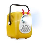 AOpen QF23s Powered by Acer - Proiettore LCD LED - 1080p Full HD (1.920 x 1.080 pixel), 6.500 LED lumen, 1.000:1 contrasto, Keystone, 2 altoparlanti da 3 Watt, HDMI (HDCP), WLAN, giallo, portatile