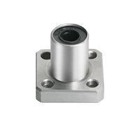 Aopin LMK6UU Cuscinetto a sfere lineare a flangia quadrata, ID 6mm, OD 12mm Cuscinetti a sfera lineari Sae52100 Acciaio al carbonio, 4 file di sfere in acciaio, ottimo per CNC, stampante 3D, guida lineare