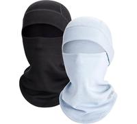 AOPREL Passamontagna invernale per bambini, misto lana modal Balaclava, maschera da sci multifunzionale, antivento, maschera per il viso, con scaldacollo per ragazzi e ragazze, nero e blu., Taglia