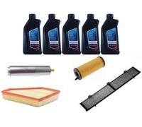 AOQ - KIT TAGLIANDO 4 FILTRI COMPATIBILE CON BMW SERIE 1 (E81) (E87) 116 D 118D 116 & 143 CV DAL 2007 con 5 litri olio originale Twin Power Turbo 5230