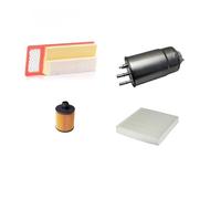 AOQ - Kit tagliando 4 FILTRI COMPATIBILE CON FIAT 500 1.3 MULTIJET DIESEL, LANCIA Ypsilon 1.3 mtj (312) EURO 5