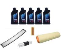 AOQ - KIT TAGLIANDO COMPATIBILE CON BMWSERIE 3 E46 320D 150CV 110KW DAL 2001 AL 2005 con 5 litri olio originale twin power turbo 5w30