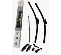 AOQ - Spazzole tergicristallo anteriori e posteriore set da 3 compatibile con Fiat Stilo SW 01/02 al 05/08