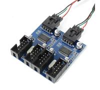 AoQhir Cavo di prolunga USB 2.0 da maschio a femmina per scheda madre a 9 pin per scheda madre PCB, moltiplicatore hub USB 2.0, 30 cm (da 1 a 4)