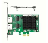 AoQhir Scheda di rete per server Gigabit PCIe x1 a doppio RJ45 PI30R21 - Adattatore Ethernet ad alte prestazioni compatibile con SR-IOV, VMDq, VLAN e bilanciamento del carico compatibile con server