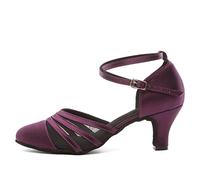 AOQUNFS Scarpe da Ballo Latino Donna&Ragazze Chiusa Scarpe da Salsa Tango e Bachata da Sala,L189-6,Viola,EU37