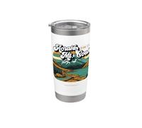 Aoraki Mount Cook Vacanza in Nuova Zelanda Vintage Alpi meridionali Bicchiere termico in acciaio inox doppia parete