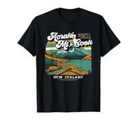 Aoraki Mount Cook Vacanza in Nuova Zelanda Vintage Alpi meridionali Maglietta