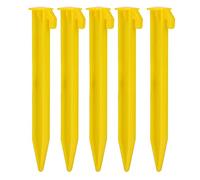 Aoresac 5 picchetti in nylon per tenda a vite per camma escursionismo spiaggia sabbia suolo ghiaccio giallo leggero kit di picchetti di ancoraggio