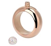Aoresac Bilancia di Gioielli, Pallone D'anca del Braccialetto, Pallone Rotondo Cavo con Imbuto per Le attività di Viaggio All'aperto del Club per Feste, Ottimo per Vino, Whisky, Spiriti, (Oro Rosa