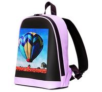 Aoresac Borsa da Viaggio per Esterni con Schermo Intelligente per Zaino LED con Controllo App Fai-da-te, Comunicazione BT per Intrattenimento e Display Commerciale (Viola)