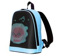 Aoresac Borsa da Viaggio per Esterni con Schermo Intelligente per Zaino LED con Controllo App Fai-da-te, Comunicazione BT per Intrattenimento e Display Commerciale (Blu)