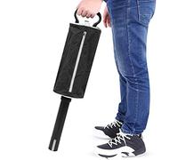 Aoresac Borsa portatile per raccogliere palline da golf con paletta, custodia in nylon per 70 palline, manico in alluminio per un facile recupero sul campo, blu